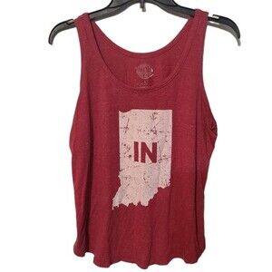 Indiana State outline womens tank top. SIZE 12/14